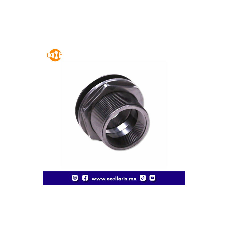 BRS Bulkhead ABS - Roscado x Roscado - 1 1/2 pulg