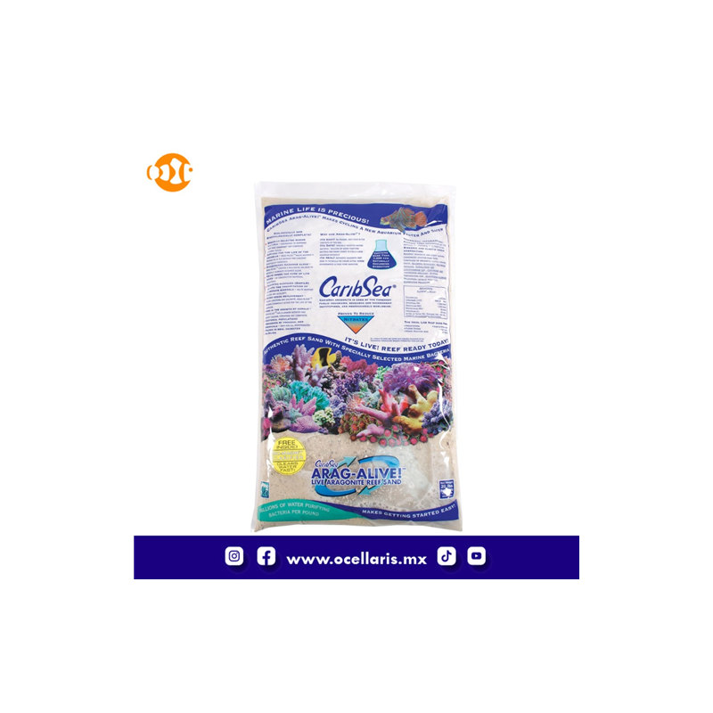 CaribSea Special Grade - 20 lb - Sustrato de Aragonita viva