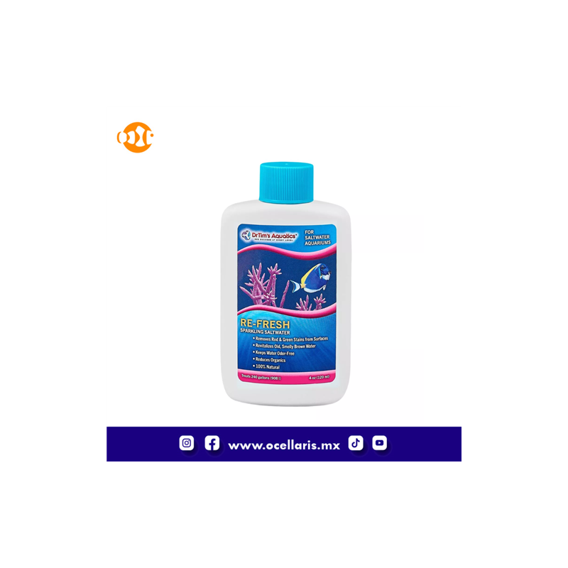RE-FRESH  bacterias para agua cristalina - 4 oz