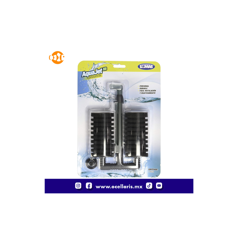 Filtro de esponja AquaJet para acuarios - 58 Litros