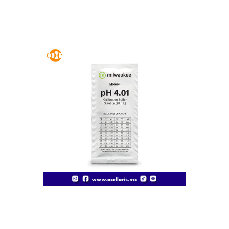 Milwaukee Liquido de Calibracion pH 4.01