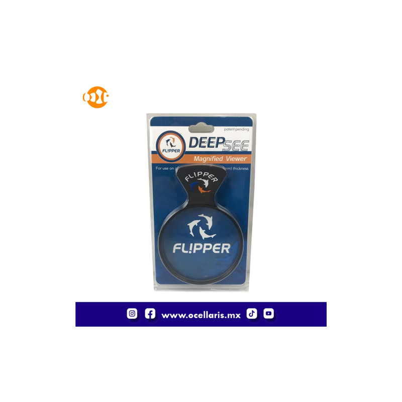 Visor de acuario magnético Flipper DeepSee - 4 pulg