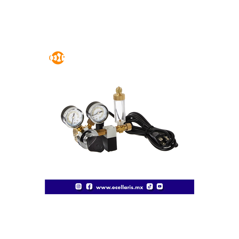Milwaukee MA957 Válvula solenoide - Regulador de CO2 con contador de burbujas